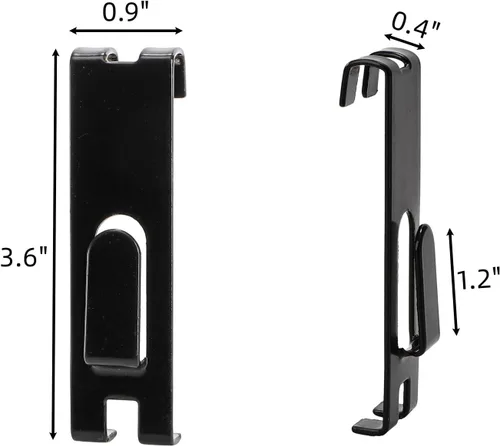 Miniatura 2 de Paquete de 50 ganchos de rejilla para pared, gancho de exhibición de muesca de utilidad, colgador de fotos de metal negro, accesorio de pared