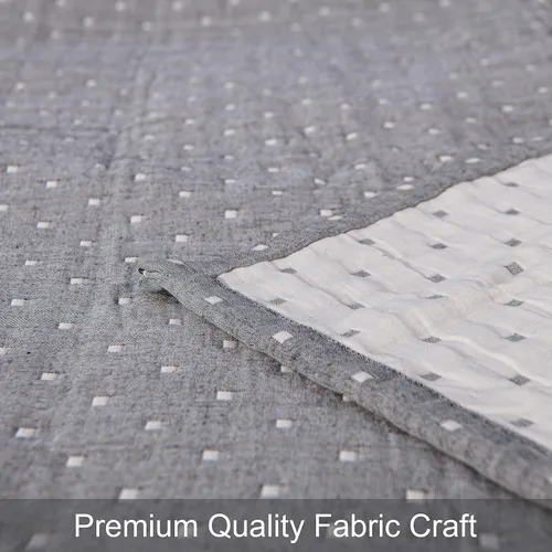 Miniatura 3 de NTBAY - Cobija de muselina y algodón en 3 capas de 106 x 92 pulgadas para cama king, colcha térmica, transpirable, súper suave, teñida en hilo
