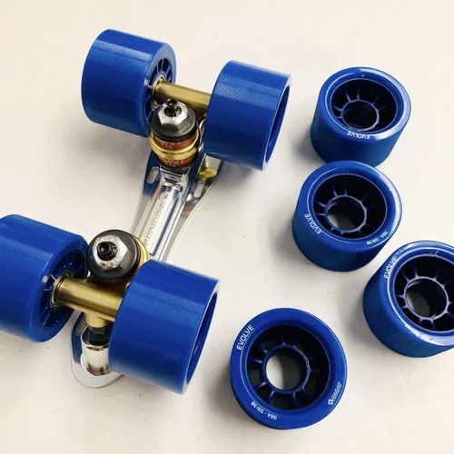 Miniatura 6 de Bont Skates - Evolve Roller Derby Skate Wheel - Indoor Roller Skate Wheels - Rollerskate Wheels Azul 88A - Paquete de 4