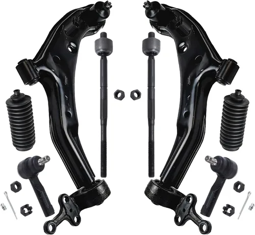 Miniatura 319 de Detroit Axle - Kit de brazos de control de extremo delantero de 8 piezas para Dodge Dakota 00-04, Durango 00-03, 4 brazos de control superior e