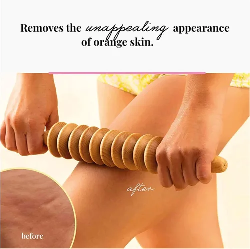 Miniatura 5 de tuuli Accesorios Maderotherapy Set Massager Roller Celulitis Dispositivo de drenaje linfático Madera