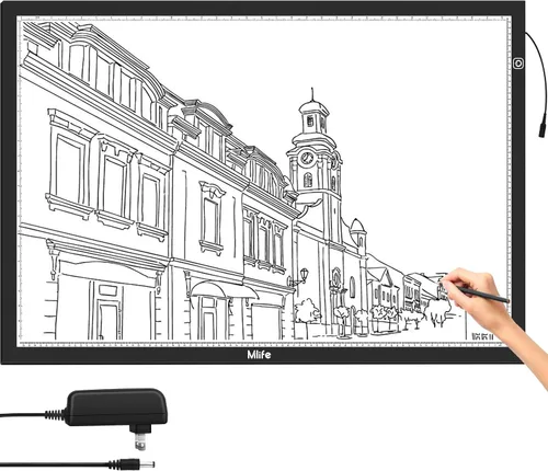 Mlife Almohadilla de Luz Grande A1 Mejorada para Pintura de Arte de Diamante, Caja de Luz de Dibujo y Copia con Atenuación Continua para Calcar,