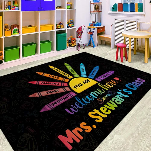 Miniatura 22 de Alfombras de aula para niños, alfombra colorida del alfabeto para dormitorio de niños, alfombra educativa para niños para sala de juegos, alfombra