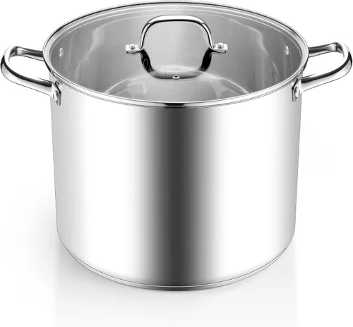 Miniatura 14 de Homikit Olla de acero inoxidable de 4 cuartos de galón, olla de inducción con tapa para sopa, salsa de pasta, cocinar a fuego lento, parte inferior