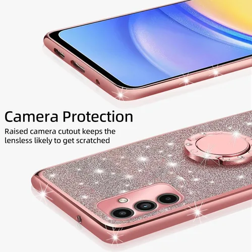 Miniatura 4 de Funda para Samsung Galaxy A15 0.18 oz, Gabb Phone 4 Pro para mujeres y niñas, con purpurina de cristal suave TPU transparente de lujo, bonita funda