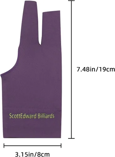 Miniatura 6 de Scott Edward Guantes de billar 10 piezas/set 3 dedos abiertos Guantes de billar Guantes de taco de piscina Spandex para mano izquierda o derecha