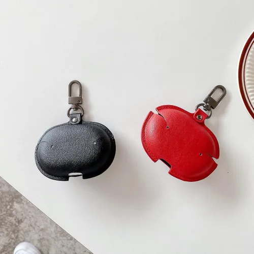 Miniatura 5 de Funda protectora de piel a prueba de golpes con colgante para Samsung Galaxy Buds 2 negro para Samsung Galaxy Buds2/Pro/Live
