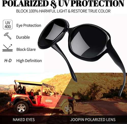 Miniatura 112 de Joopin Lentes de sol de gran tamaño para mujer, polarizados, grandes, para conducción, protección UV, grandes sombras