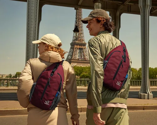 Miniatura 98 de WATERFLY Bolsa pequeña de senderismo: mochila cruzada para el pecho, mochila para hombres y mujeres con correa de hombro agradable a la piel