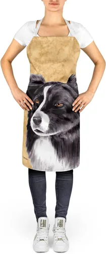 Miniatura 2 de Caroline's Treasures SC9138APRON Border Collie Wipe Your Paws Delantal de cocina, servidor de cocina, horneado, manualidades, jardinería