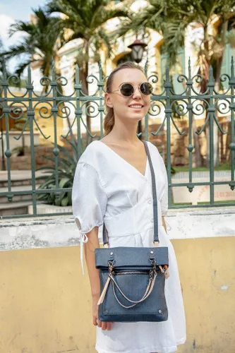 Miniatura 7 de Sherpani Rebel, bolso cruzado de lona, bolso y bolso de moda, bolso vintage, bolso de mano, bolso cruzado plegable para mujer, indigo, S, Bandolera