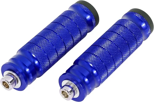Miniatura 12 de F Fierce Cycle 1 par de reposapiés de aluminio de 6 mm para motocicleta, conjunto trasero, reposapiés, estribo, reposapiés para moto, tono plateado