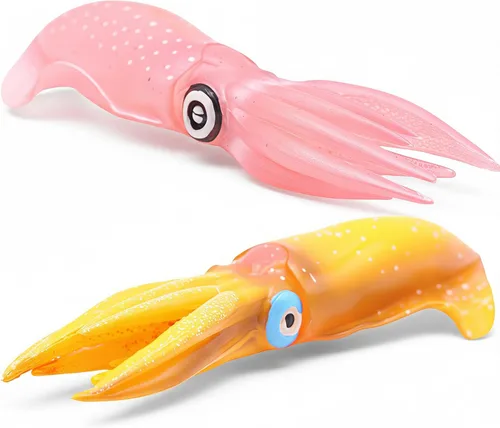 Miniatura 4 de Gemini&Genius Juguete de calamar para niños, animal bioluminiscente marino, juguete de sepia, figura de acción de animal marino, regalo ideal