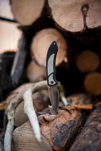 Miniatura 6 de Old Timer Trail Boss - Cuchillo plegable con gancho intestinal de 8 pulgadas con acero inoxidable de alto carbono, mango de agarre de TPE