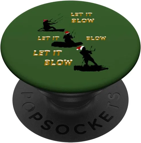 Miniatura 6 de Festive Christmas Seasonal Holiday Kitesurfing 2 PopSockets MagSafe PopGrip for iPhone