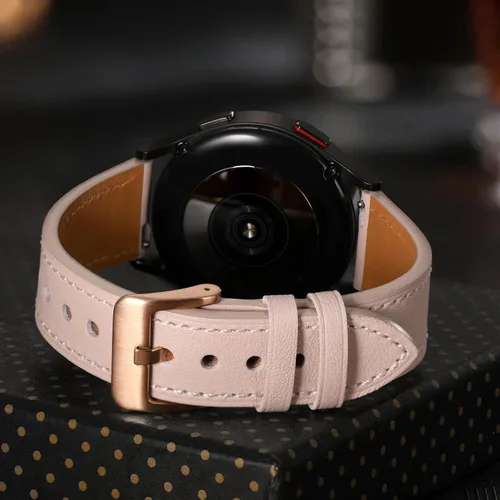 Miniatura 3 de Correa de cuero GEAK compatible con Samsung Galaxy Watch 7 de 40 mm, 44 mm, Galaxy Watch 6 5 4 de 40 mm, 44 mm, Galaxy Watch 6 Classic de 47 mm, 43
