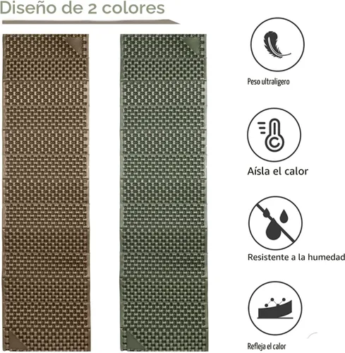 Miniatura 4 de Almohadillas de espuma para acampar para senderismo, colchón ultraligero de celda cerrada, tapete suave impermeable para adultos, esterillas anchas