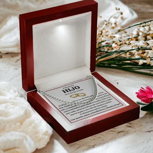 Miniatura 3 de Collar Madre E Hijo - Padre E Hijo, Cadena Cubana De Plata 925 Para Hombre, Regalo De Graduación Para Hijo, Regalos Para Navidad, I Love That Youre