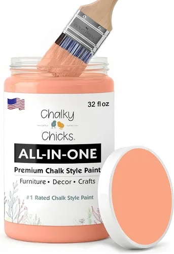 Miniatura 198 de Chalky Chicks - Pintura mate a la tiza, no requiere lijado, 4 onzas líquidas, color gris oscuro (Gun Metal Gray), para muebles, pintura sin Gris