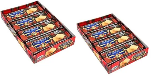 Galletas de mantequilla – 4 paquetes individuales por caja – 2 paquetes – 8 en total. Ideal como un aperitivo navideño, perfecto para mojar en leche