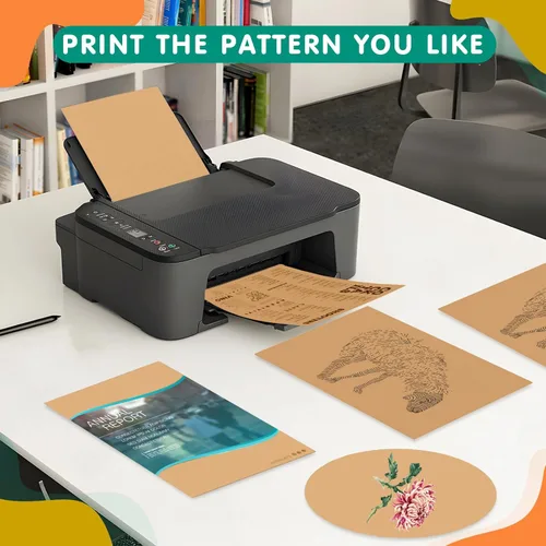 Miniatura 3 de 50 hojas de cartulina kraft marrón de 4 x 6 pulgadas de papel grueso, cartulina lisa de gramaje pesado para impresora para invitaciones, álbumes