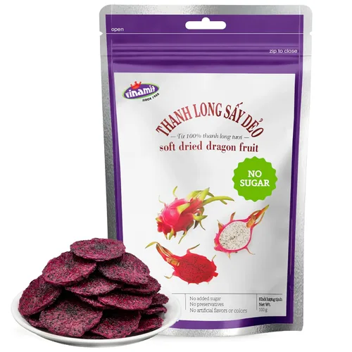 Miniatura 10 de Vinamit Fruta de Guanábana Seca Suave con Chile Bolsa de 3.5 oz Aperitivos de Fruta Exótica Masticables Vegano, Sin Gluten, Sin OMG Alto