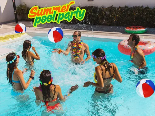 Miniatura 3 de The Dreidel Company Pelotas de playa patrióticas inflables con diseño de bandera de Estados Unidos para fiesta de piscina, cumpleaños, juguete