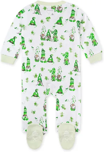 Miniatura 2 de Burt's Bees Baby - Pijama de una pieza (enterizo) de bebé de 100% algodón orgánico con cremallera frontal, para dormir