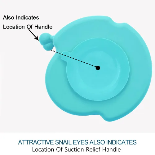 Miniatura 4 de Matyz Platos de succión de silicona para bebés con succión (azul) - Platos divididos para niños antideslizantes - Platos 100% silicona de grado