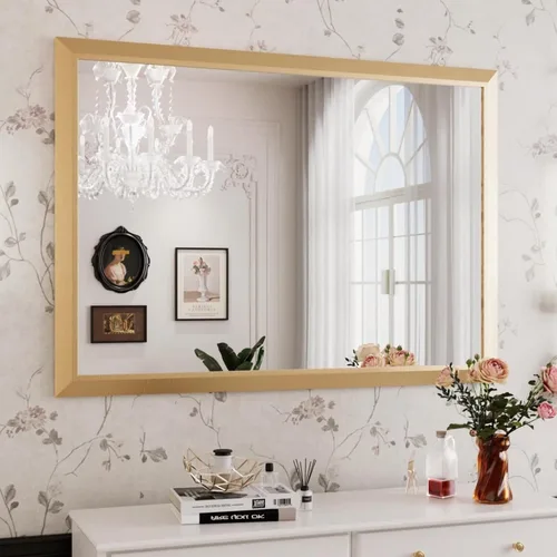 Miniatura 134 de Amorho Espejo de Baño Negro, Espejos de Pared de 24x30 Pulgadas con Marco de Metal Grueso para Sobre el Fregadero, Dormitorio, Sala de Estar
