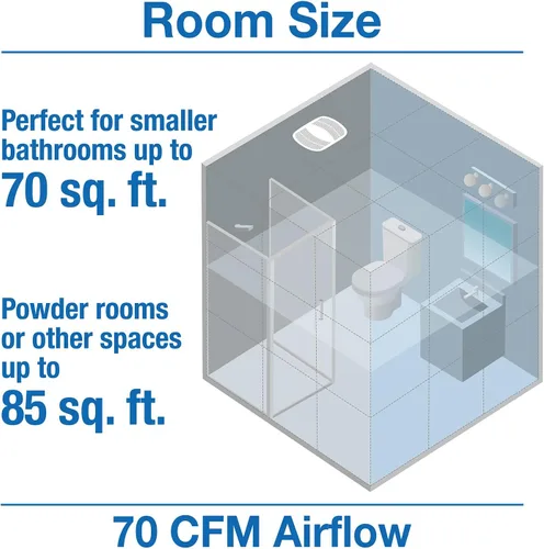 Miniatura 4 de Air King Extractor de baño, blanco AS70