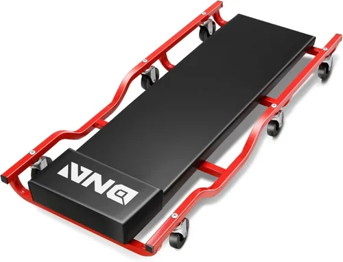 Miniatura 11 de DNA Motoring 38 pulgadas de plástico de perfil bajo con ruedas para garaje con bolsillos laterales y 6 ruedas, azul, TOOLS-00391