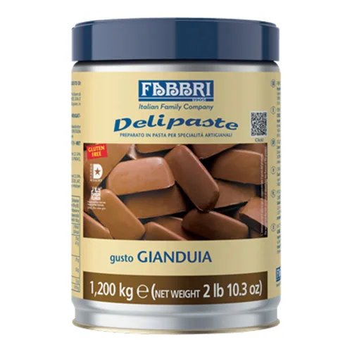 Fabbri Delipaste Gianduia, Compuesto aromatizante para gelato, helado, servicio suave, pastelería y confitería - 1 lata de 2.6 lb