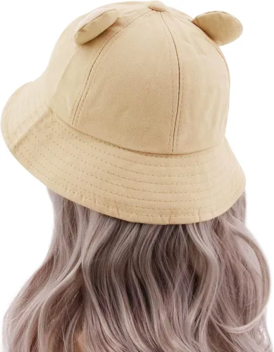 Miniatura 4 de Haoohu Gorra de algodón para adultos, diseño de rana, sombrero de sol para fiesta de disfraces Caqui claro