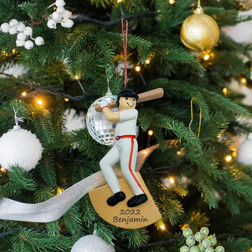 Miniatura 5 de Adornos navideños de béisbol personalizados