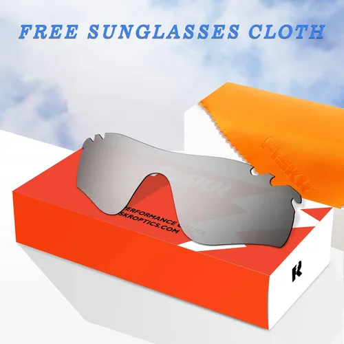 Miniatura 7 de Fiskr Lentes de repuesto para gafas de sol Oakley RadarLock Path, 2 pares empaquetados para OO9181