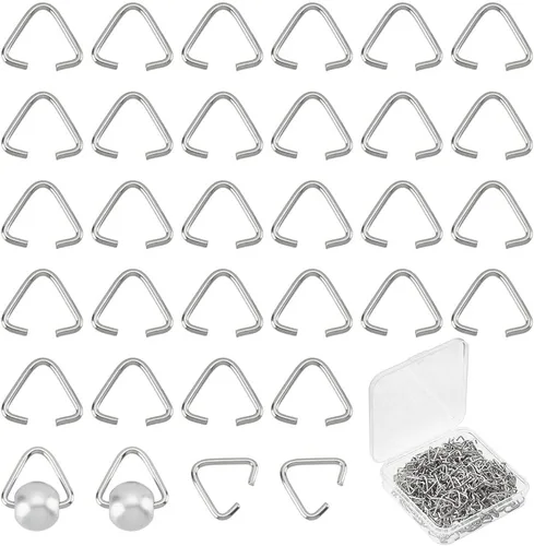 Miniatura 10 de PH PandaHall Anillos de salto abiertos triangulares, 1600 unidades, 5 colores, conectores colgantes de hierro a granel para aretes, pulseras