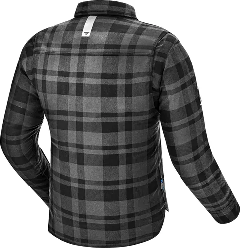 Miniatura 4 de SHIMA RENEGADE MEN 2 Camisa de motocicleta para hombre – Chaqueta de franela de motociclista a cuadros blindados con fibra QL – Aramida y capa