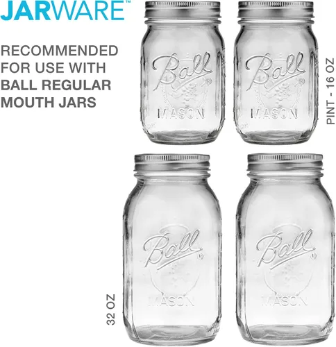 Miniatura 6 de Jarware Mason Jar - Tapa para coctelera de boca regular, acero inoxidable
