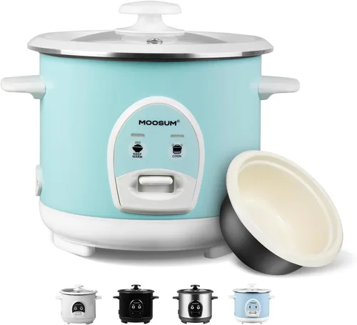 Miniatura 7 de Arrocera de 3 Tazas de Arroz Crudo Pequeña, Olla Interior de Acero Inoxidable No Tóxica, Multifunción de Un Toque para Arroz/Salteado/Yogur, Apta