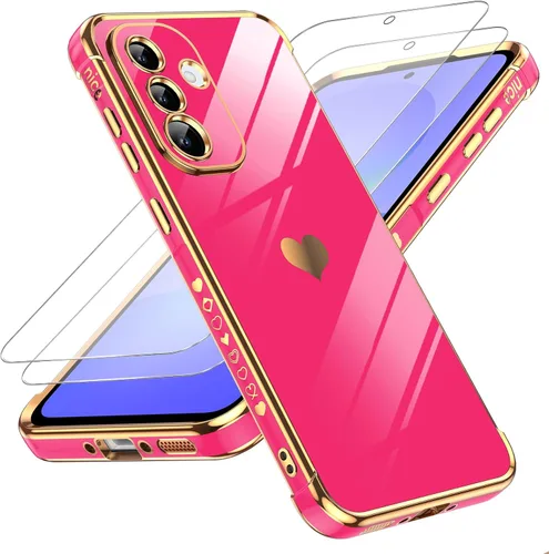 Miniatura 116 de LeYi for Moto G 5G 2025 Case: with Tempered Glass Screen Protector [2 Pcs]+ Full Camera Lens Protection,Love Heart Plating Cute Luxury Soft TPU