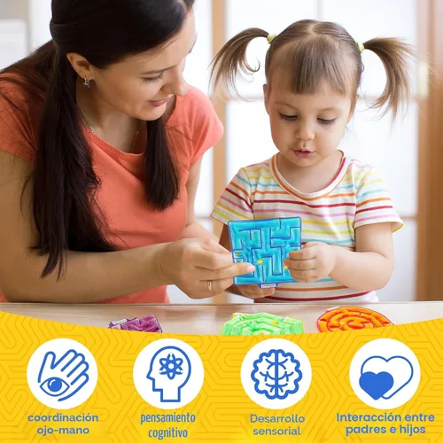 Miniatura 3 de Juguetes Esponjosos Sensoriales para Inquietos para Niños: Pack de 4 Juguetes Sensoriales Laberinto para Autismo - Juguetes para Inquietos con Goma
