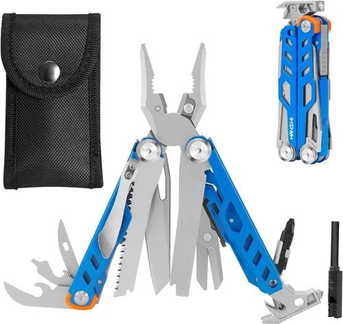 Miniatura 14 de HANSHI Llave Inglesa Ajustable Multiherramienta Martillo para Supervivencia, 16 en 1 Alicates Multiherramientas con Funda de Nylon, Navaja