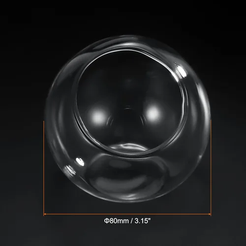 Miniatura 2 de PATIKIL Terrario Globo Redondo Maceta para Plantas de Aire, 3.2 Pulgadas de Alto Vidrio Borosilicato Decoraciones de Mesa para Suculentas