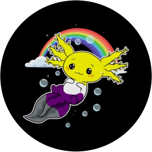 Miniatura 3 de Bandera de orgullo no binaria sutil Axolotl LGBTQ PopSockets intercambiables PopGrip