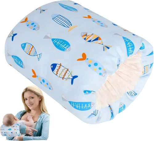 Miniatura 15 de Almohada de brazo de lactancia para bebé, almohadas de brazo de lactancia para lactancia materna, algodón suave para recién nacidos, más apoyo