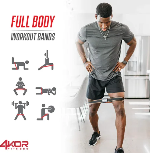 Miniatura 7 de 4KOR Fitness Juego de bandas de resistencia, perfecto para crossfit, yoga, terapia física y construcción de glúteos