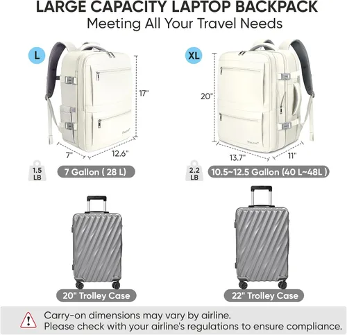 Miniatura 4 de BALEINE Mochila de Viaje para Mujeres y Hombres, Mochila Grande y Resistente de Equipaje de Mano para Laptop, Regalos para Negocios, Casual, Fin