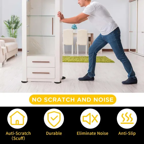 Miniatura 5 de Furniture Sliders new space - 16 deslizadores de muebles de 3 1/2 pulgadas para alfombras, deslizadores resistentes para mover muebles, mueve