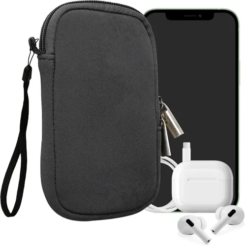 Miniatura 97 de kwmobile Funda universal para teléfono tamaño XS - 3,5/4 pulgadas - Funda de neopreno para teléfono inteligente con cremallera - Funda impermeable